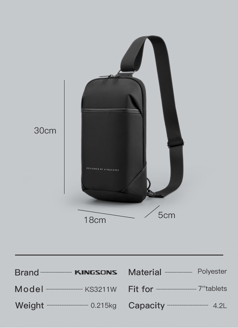 Shoulder bag crossbody bag theft-proof waterproof - model Kingsons